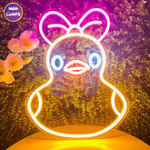 Girl Duck Neon Sign